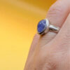 Natural amethyst vintage sterling silver ring, size K #147