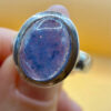 Natural amethyst vintage sterling silver ring, size K #147