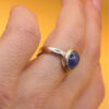 Natural amethyst vintage sterling silver ring, size K #147