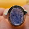 Natural amethyst vintage sterling silver ring, size K #147