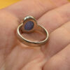Natural amethyst vintage sterling silver ring, size K #147