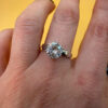 Sterling silver ring with sparkling CZ Uk size P#49