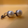 Vintage sterling silver earrings with pearl #125