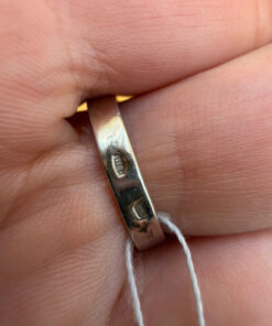 Stunning new sterling silver ring with amber, size O