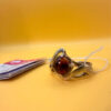 Stunning new sterling silver ring with amber, size O#125