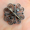Antique silver coral brooch by Gustav Hauber 1880 Schwäbisch Gmünd, Germany#125
