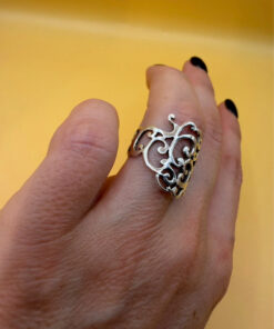 Sterling silver ring Uk size N1/2 #8