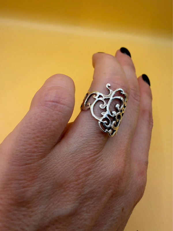 Sterling silver ring Uk size N1/2 #8