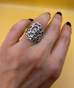 Sterling silver ring Uk size N1/2 #8