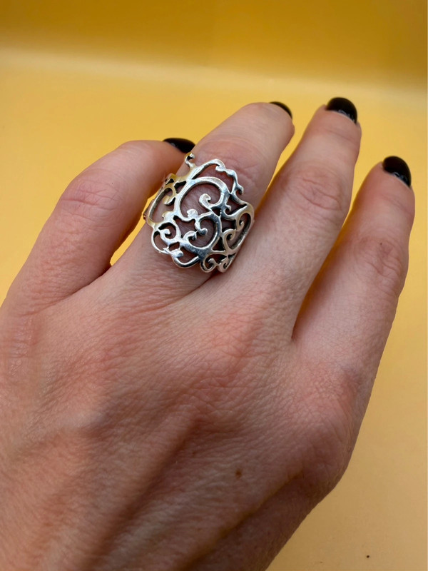 Sterling silver ring Uk size N1/2 #8