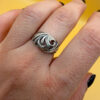 Soviet sterling silver ring Uk size N#116