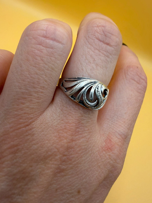 Soviet sterling silver ring Uk size N#116