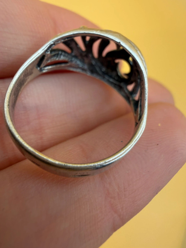 Soviet sterling silver ring Uk size N#116