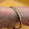 Vintage China Floral Flowers Design Bangle Bracelet Sterling Silver