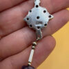 925 Sterling Silver Amethyst Paving And Drop Pendant-5cm 5.72g#116