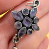 925 Sterling Silver Amethyst Paving And Drop Pendant-5cm 5.72g#116