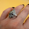 Sterling silver ring with marcasite stones size M