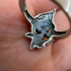 Sterling silver ring with marcasite stones size M