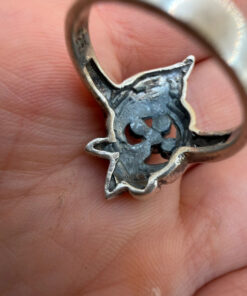 Sterling silver ring with marcasite stones size M