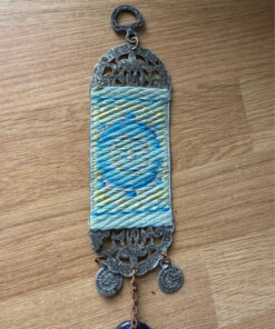 Antique Turkish Evil Eye Wall Hanging with Carpet Motif – Traditional Nazar Amulet