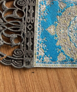 Antique Turkish Evil Eye Wall Hanging with Carpet Motif – Traditional Nazar Amulet