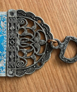 Antique Turkish Evil Eye Wall Hanging with Carpet Motif – Traditional Nazar Amulet