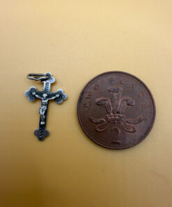 Vintage Soviet protective Orthodox 875 silver cross #109