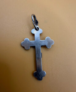 Vintage Soviet protective Orthodox 875 silver cross