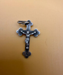 Vintage Soviet protective Orthodox 875 silver cross #109