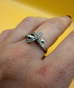 Sterling silver ring Uk size N#114