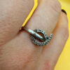 Sterling silver ring Uk size N#114