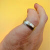 Silver ring ‘Save and Protect’, size I”