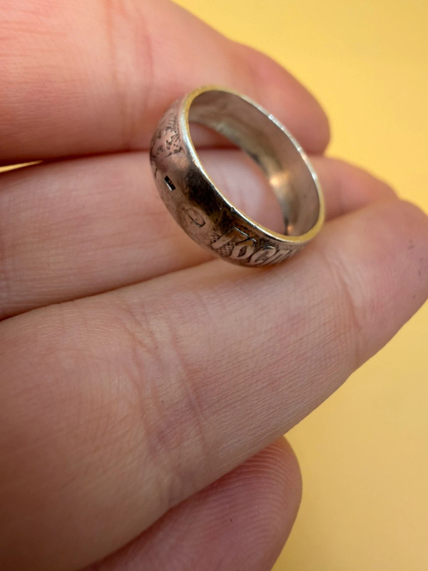 Silver ring ‘Save and Protect’, size I”
