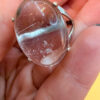 Incredible silver ring with huge rock crystal, size Y