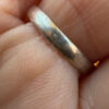 Silver ring with 14K gold plating and peridot, size O#114