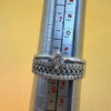 Sterling silver ring with sparkling CZ Uk size Q#114