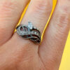 Sterling silver ring with stones Uk size O#52