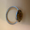 Sterling silver ring with gold plated sun Uk size S#52