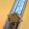 Sterling silver ring with gold plated sun Uk size S#52