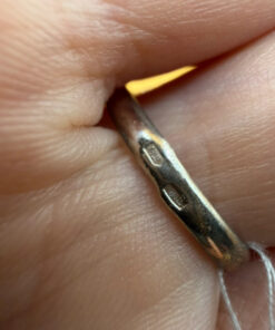 New 925 sterling silver ring with amber, size P
