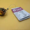 New 925 sterling silver ring with amber, size P#127