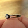 Silver ring “Save and Protect” with a stone, size O#28.