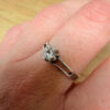 Silver ring “Save and Protect” with a stone, size O#28.