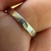Silver ring “Save and Protect” with a stone, size O#28.