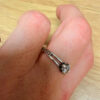 Silver ring “Save and Protect” with a stone, size O#28.