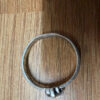 Silver ring “Save and Protect” with a stone, size O#28.