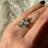 Sterling silver ring with sparkling CZ size S