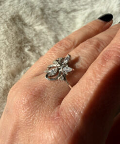 Sterling silver ring with sparkling CZ size S