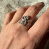 Sterling silver ring with sparkling CZ size S