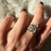 Sterling silver ring with sparkling CZ size S